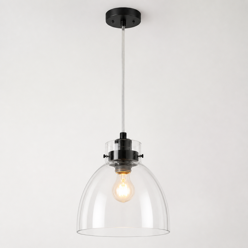 Maris Vintage Glass Dome Pendant Light