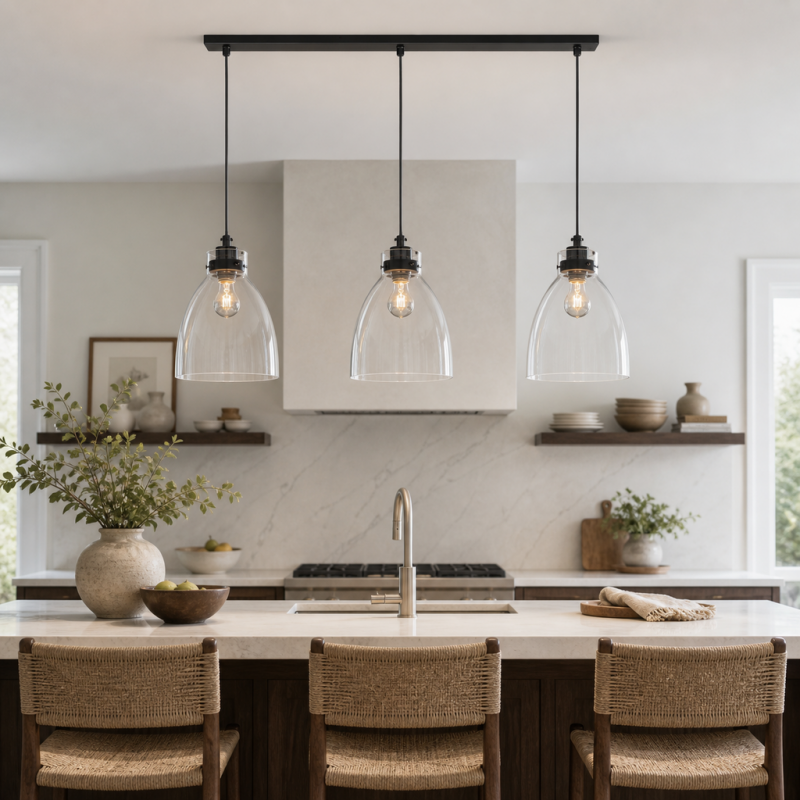 Maris Vintage Glass Dome Pendant Light