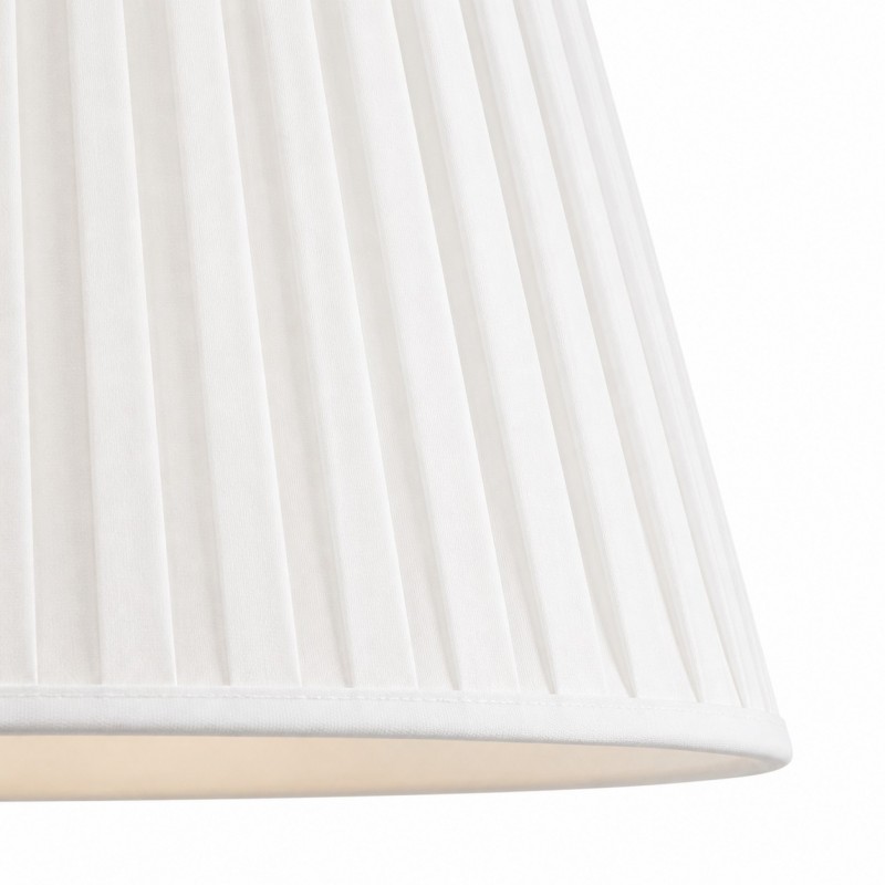 Naomi Modern White Pleated Fabric Lampshade Brass Pendant Light