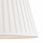 Naomi Modern White Pleated Fabric Lampshade Brass Pendant Light