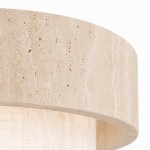 Cavell Wabi Sabi Travertine Flush Mount Ceiling Light
