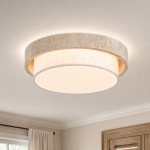 Anouk Modern Round Travertine LED Flush Mount Ceiling Light