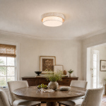 Cavell Wabi Sabi Travertine Flush Mount Ceiling Light