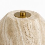 Rowan Wabi Sabi Travertine Mushroom Table Lamp