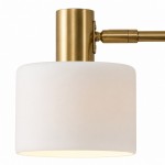 Aura Elegant Brass Swing Arm Porcelain Wall Sconce