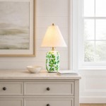 Thalira Vintage Ceramic Linen Table Lamp
