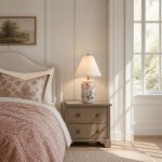 Thalira Vintage Ceramic Linen Table Lamp