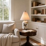 Thalira Vintage Ceramic Linen Table Lamp