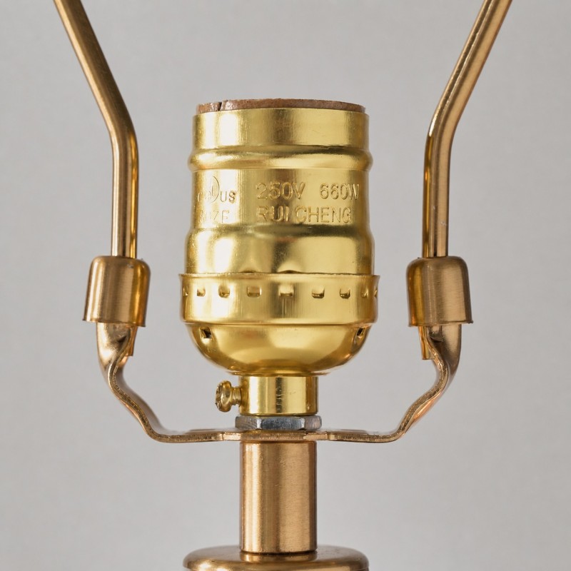 Thalira Vintage Ceramic Linen Table Lamp