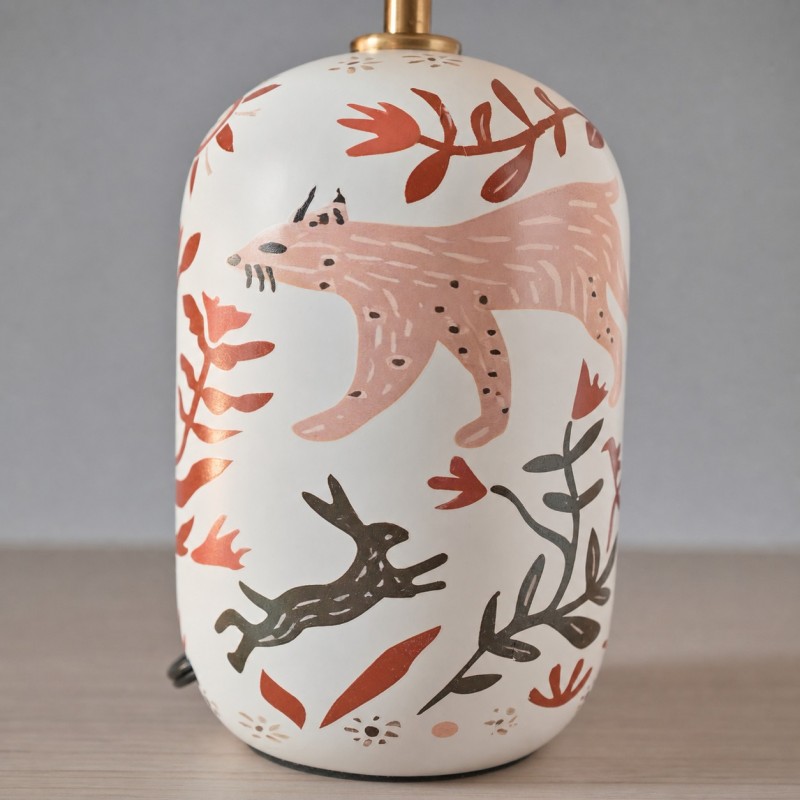 Thalira Vintage Ceramic Linen Table Lamp
