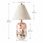 Thalira Vintage Ceramic Linen Table Lamp