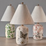 Thalira Vintage Ceramic Linen Table Lamp