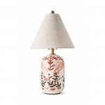 Thalira Vintage Ceramic Linen Table Lamp
