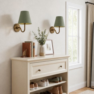Cyrus Vintage Color Fabric Wall Sconce
