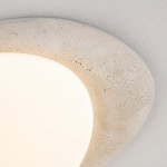 Odette Pebble-Shaped Travertine LED Flush Mount Ceiling Light