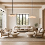 Aveline Modern Travertine Sunburst Saucer Pendant Light