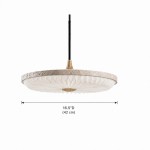 Aveline Modern Travertine Sunburst Saucer Pendant Light