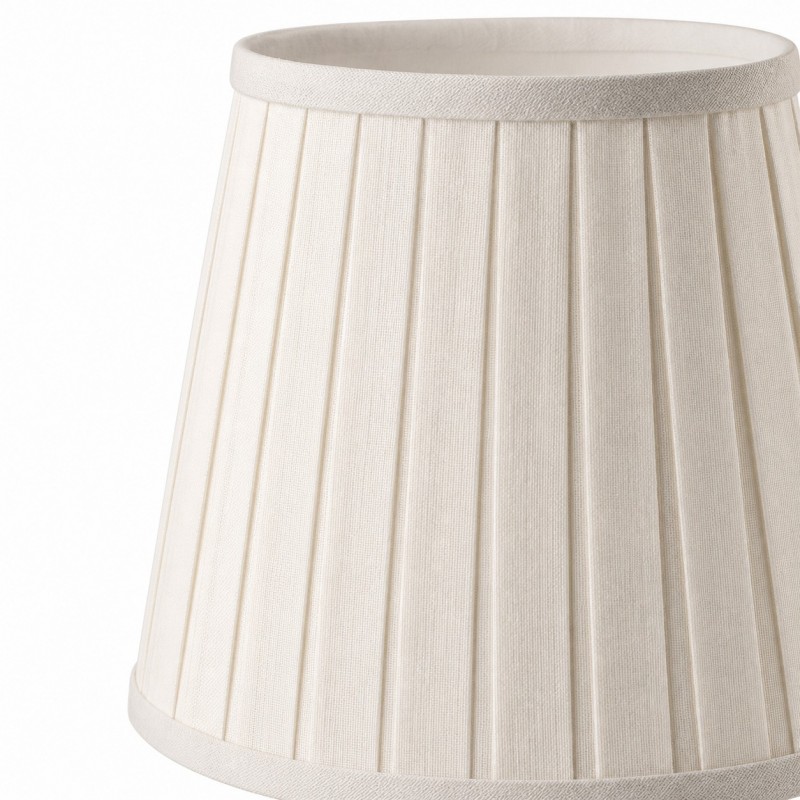 Stefania Rustic White Pleated Fabric Shade Sconce