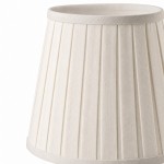 Stefania Rustic White Pleated Fabric Shade Sconce