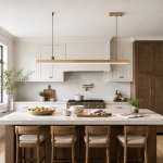 Orson Modern LED Travertine Linear Pendant Light