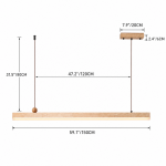 Orson Modern LED Travertine Linear Pendant Light