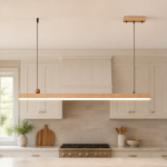 Eamon Wabi Sabi LED 4-Light Travertine Linear Pendant Light