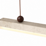 Orson Modern LED Travertine Linear Pendant Light