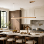Orson Modern LED Travertine Linear Pendant Light