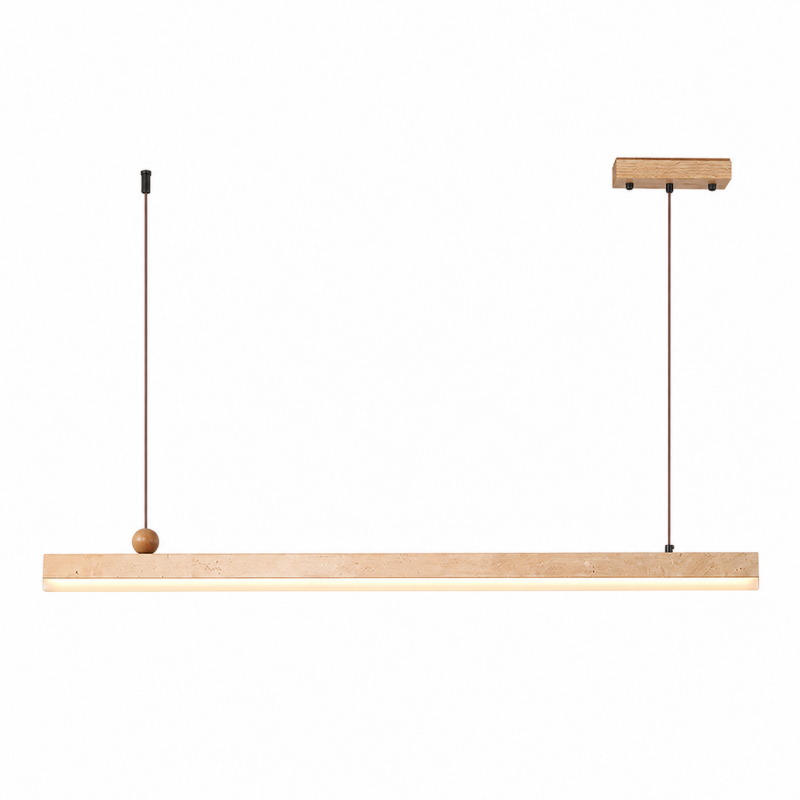 Orson Modern LED Travertine Linear Pendant Light