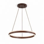 Caelan Modern LED Travertine Wood Ring Chandelier
