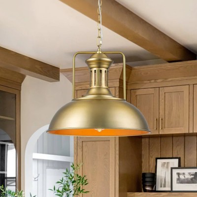 Soliviel Industrial Metal Dome Pendant Light