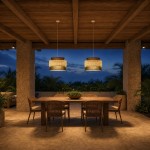 Lyzar Rustic Tiered Rattan Fabric Pendant Light