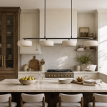 Eamon Wabi Sabi LED 4-Light Travertine Linear Pendant Light
