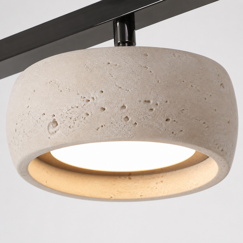 Eamon Wabi Sabi LED 4-Light Travertine Linear Pendant Light