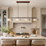 Eamon Wabi Sabi LED 4-Light Travertine Linear Pendant Light