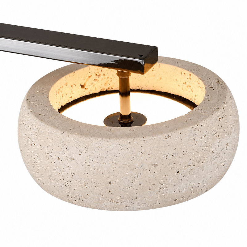 Eamon Wabi Sabi LED 4-Light Travertine Linear Pendant Light