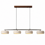 Eamon Wabi Sabi LED 4-Light Travertine Linear Pendant Light