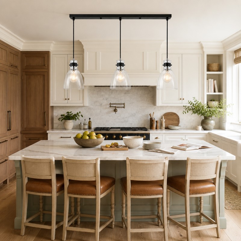 Stellan Vintage Glass Bell Pendant Light