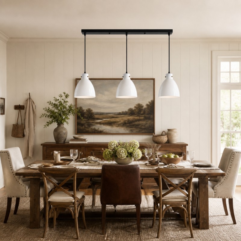 Stellan Vintage Glass Bell Pendant Light