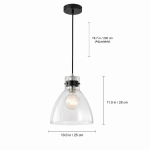 Stellan Vintage Glass Bell Pendant Light