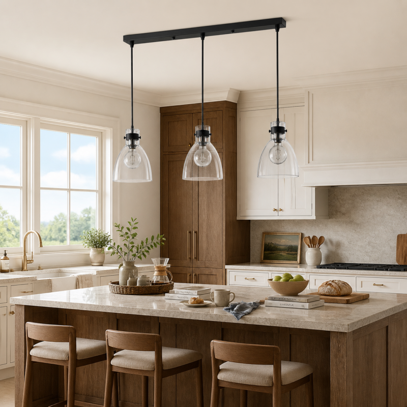 Stellan Vintage Glass Bell Pendant Light