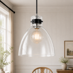 Lenora Vintage Pink Ceramic Brass Cone Pendant Light