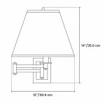 Ozona Metal Swing Arm Wall Lamp