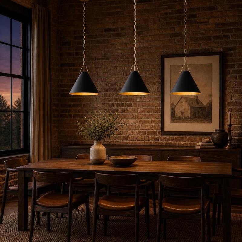 Zadie Vintage Metal Cone Pendant Light