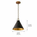 Zadie Vintage Metal Cone Pendant Light