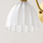 Alaric French Brass And Glass Wall Sconce