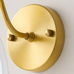 Alaric Vintage Brass And Glass Wall Sconce