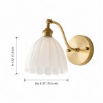Alaric French Brass And Glass Wall Sconce