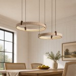 Ivy Wabi-Sabi Travertine Ring Integrated LED Chandelier
