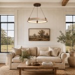 Ivy Wabi-Sabi Travertine Ring Integrated LED Chandelier